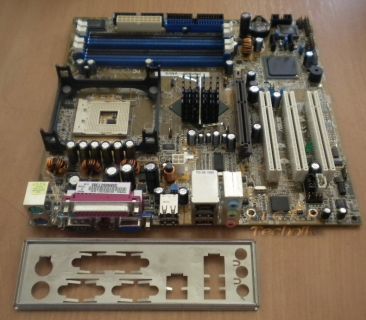 Asus P4P800-VM/S Rev 1.06 Mainboard mit Blende * Sockel 478 SATA USB LAN * m49