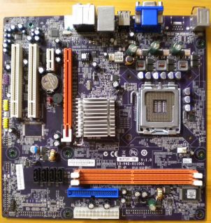 Packard Bell BV MCP73VT-PM V1.0 Mainboard +Blende Sockel 775 PCIe SATA DDR2*m660