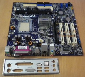 Foxconn 6497MC Mainboard mit Blende * Intel Sockel 775 FSB800 DDR400 LAN * m55