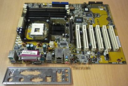 Asus P4S533-X Rev1.01 Mainboard +Blende Sockel 478 LAN Audio SDRAM oder DDR* m58