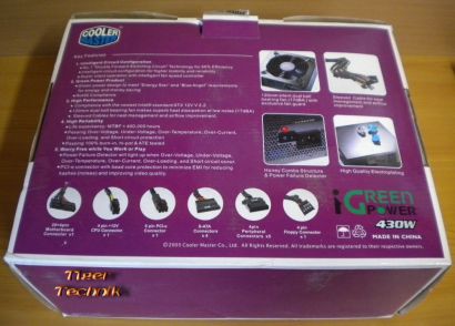 Cooler Master RS-430-ASAA iGreen Power 17 dBA 430 Watt PC Netzteil in OVP* nt350