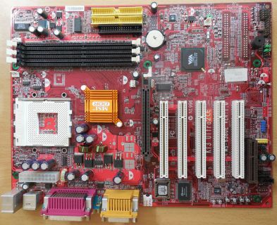 MSI KT3 Ultra 2 MS-6380E Ver1.0 Mainboard +Blende Sockel A 462 AGP PCI SDRAM*m61