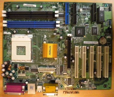 ASRock K7VT2 Rev2.01 Mainboard +Blende Sockel A 462 FSB266 LAN SDRAM DDR Aud*m62