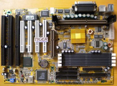 Gigabyte GA-6BXS Rev 1.5 Mainboard +Blende 3x ISA Slot 1 Intel 440BX SCSI* m671