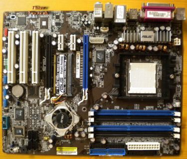 Asus A8N-SLI S Rev 1.02A Mainboard Sockel 939 nForce4 SLI SATA PCIe GBLAN* m676