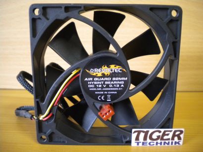 Revoltec AIR GUARD 92MM AG929225-01 DC 12V 0.13A 3-pol Gehäuse Lüfter Fan* gl05