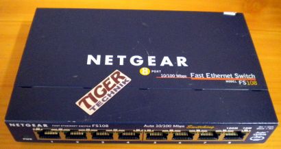 Netgear FS108 v2 8 fach Switch 10 100Mbps Fast Ethernet 8 Port Hub* nw492