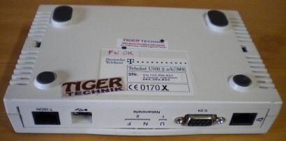 Deutsche Telekom Teledat USB 2 a b Anschlüsse TAE-Buchsen 1 USB ISDN* nw521
