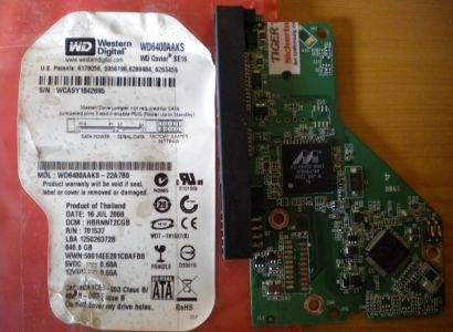 WD Caviar D6400AAKS-22A7B0 SATA 640GB PCB Controller- Elektronik Platine* fe03