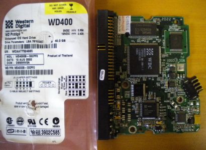 WD Caviar WD400EB-00CPF0 IDE 40GB PCB Controller-Elektronik Platine* fe12