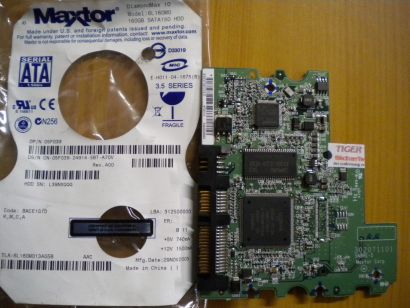 Maxtor DiamondMax 10 6L160M0 SATA 160GB PCB Controller-Elektronik Platine* fe16