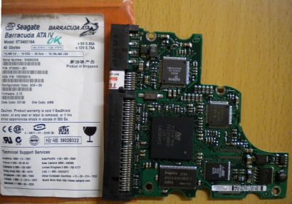 Seagate ST340016A 9T6002-301 ATA IV 40GB PCB Controller-Elektronik Platine* fe30