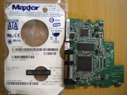 Maxtor DiamondMax 10 6L160M013AG5B SATA PCB Controller-Elektronik Platine* fe32