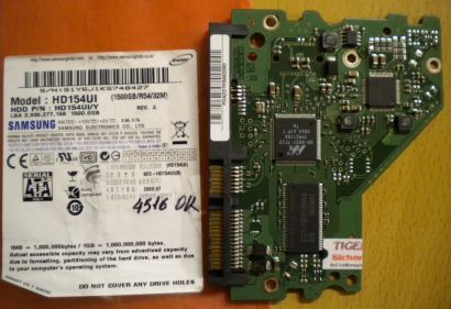 SAMSUNG HD154UI SATA 1500GB PCB Controller-Elektronik Platine* fe52