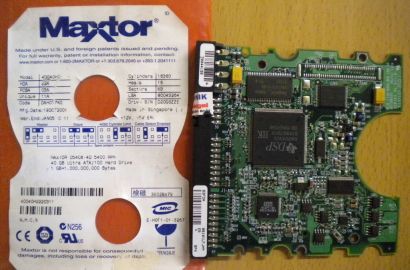 Maxtor 4D040H2 DAH017K0 IDE 40GB PCB Controller Elektronik Platine*fe58