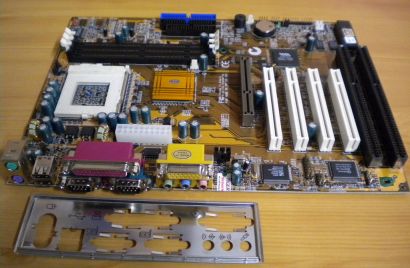 ECS Elitegroup P6BAP-A+ Rev 1.0 Mainboard +Blende Sockel 370 2x ISA AGP PCI*m699