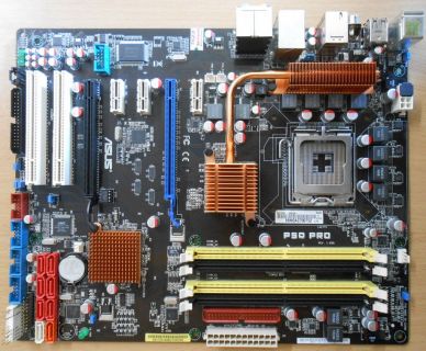Asus P5Q Pro Rev 1.03G Mainboard +Blende So775 FSB1600 DDR2 8xSATA 2x PCI-E*m704