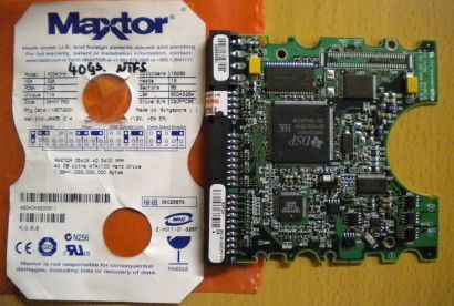 Maxtor 541DX 4D040H4 DAH017K0 IDE 40GB PCB Controller Elektronik Platine* fe81