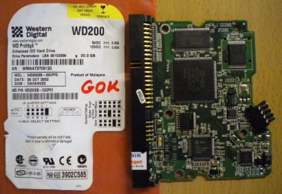 Western Digital WD200EB-11CPF0 IDE 20 GB PCB Controller Elektronik Platine* fe91