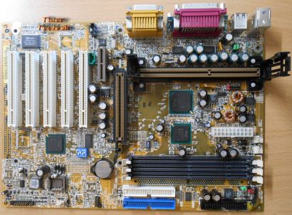 Gigabyte GA-6CXC Rev3.1 Mainboard +Blende Slot 1 Intel 820 AGP 4X PCI Audio*m708