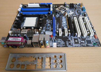Asus A8N-SLI Rev1.02 Mainboard +Blende Sockel 939 nForce4 SLI SATA PCIe LAN*m713
