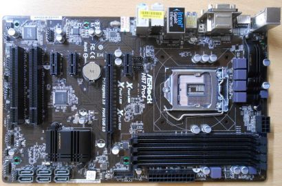 ASRock H87 Pro4 Rev 1.03 Mainboard +Blende Intel H87 Sockel 1150 PCIe DDR3* m719