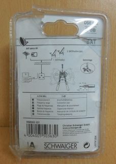 Schwaiger 3-loch Einzel-Antennendose TWIN 2dB HD digital tauglich quickfix*So525