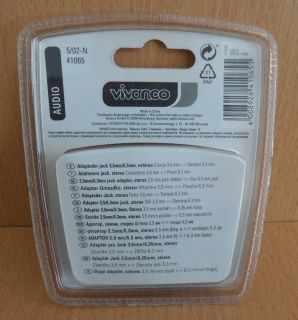 Vivanco Audio Adapter Klinke Stereo Stecker 3,5mm - Buchse 6,3mm* so531