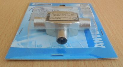 Skymaster Radio 2-fach Zweigeräte Verteiler Koax-Stecker 2x Koax-Kupplung* so532