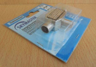 Skymaster Radio 2-fach Zweigeräte Verteiler Koax-Stecker 2x Koax-Kupplung* so532
