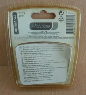 Vivanco SAT Koaxial-Doppelstecker Koax Stecker - Koax Stecker* so536