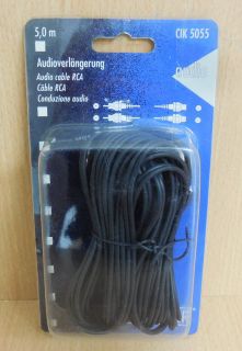 Schwaiger CIK 5055 Audio Cinch Verlängerung 5m Stereo 2xStecker 2xKupplung*so542