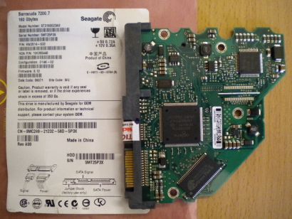 Seagate Barracuda ST3160023AS SATA 160GB PCB Controller Elektronik Platine*fe169