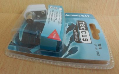 Teccus by Vivanco SAT Winkel Koaxialstecker für Koax Kabel 4,5 bis 7,5mm* so570