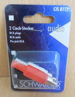Schwaiger CIS 8122 2x Cinch-Stecker 2 Stück Cinch Stecker Selbstmontage*so574