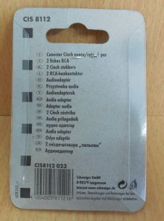 Schwaiger CIS 8122 2x Cinch-Stecker 2 Stück Cinch Stecker Selbstmontage*so574
