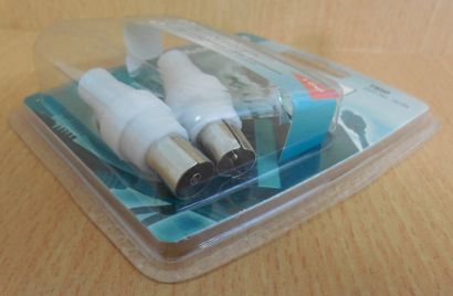 Teccus by Vivanco Steckerset für Antennenkabel Koax Stecker Koax Kupplung* so580