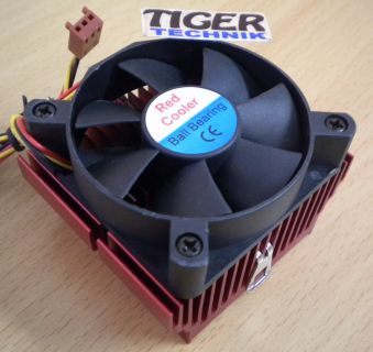 Red Cooler Ball Bearing Sockel AMD 462 A Intel 370 60mm 3-pol CPU Lüfter* ck175
