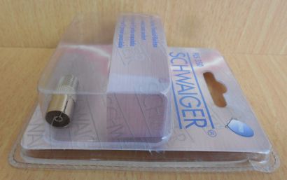 Schwaiger FLS350 Adapter F Buchse Kupplung Koax Kupplung Buchse IEC metall*so586