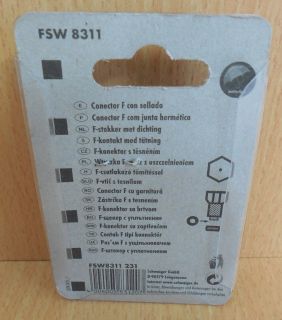 Schwaiger FSW8311 231 F-Stecker mit Dichtung für 6,5 - 7mm Kabel HDTV* so591