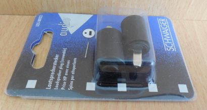 Schwaiger 2x Lautsprecherstecker LS Lautsprecher Stecker schraubbar* so592