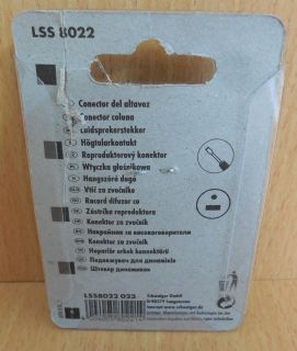 Schwaiger 2x Lautsprecherstecker LS Lautsprecher Stecker schraubbar* so592