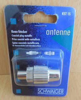 Schwaiger KST15 121 Koax-Stecker IEC Metall Koax Stecker Schraubanschluss* so593