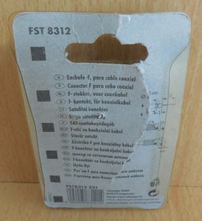 Schwaiger FST8312 221 2x F-Stecker 2 Stück F Stecker für 6,5mm Koax Kabel* so594