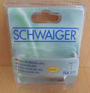 Schwaiger FLA321 031 Koax-Stecker IEC Metall Koax Stecker Schraubanschluss*so595