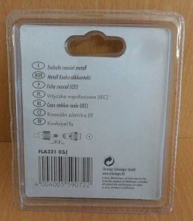 Schwaiger FLA321 031 Koax-Stecker IEC Metall Koax Stecker Schraubanschluss*so595