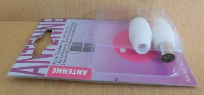 BigBalloon Steckerset für Antennenkabel Koax Stecker Koax Kupplung 75Ohm* so600