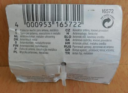 Skymaster Antennen-Stecker Koax Stecker Metall Antennen Stecker hochwertig*so602