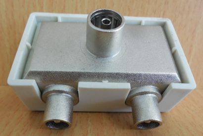 Schwaiger FLA545 SAT Verteiler aufsteckbar Anschlussverteiler 2 TV Geräte* so604
