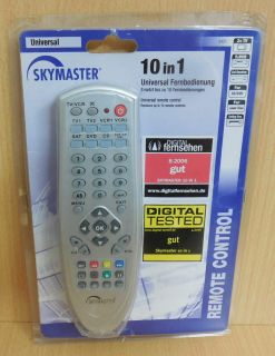 Skymaster Universal Fernbedienung 10 in 1 silber stylish ca. 650 Codes* so606